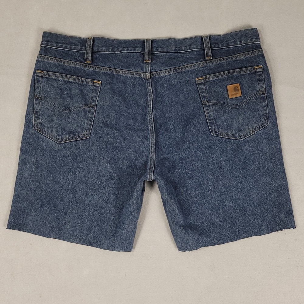 Carhartt Denim Shorts Mens 44 Blue Cut Off Traditional Fit Cotton B480 DPS
